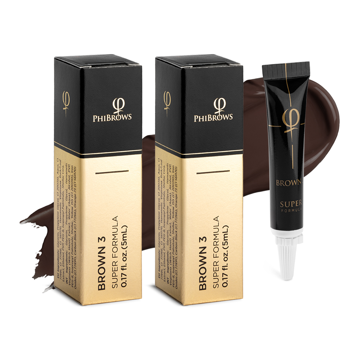 Phibrows Brown 3 SUPER Pigment 5ml - 2pcs